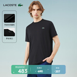 LACOSTE法国鳄鱼男装25春夏新款时尚纯色运动休闲圆领T恤|TH8920 031/黑色 XL 6