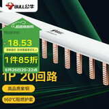 公牛(BULL) 汇流排 空气开关连接铜排 接线排端子 空开断路器汇流排  LH-63/1P 20回路