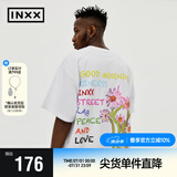 英克斯（inxx）【inxxstreet】明星同款走秀款夏季新宽松休闲立体绣花短袖T恤白 白色 S