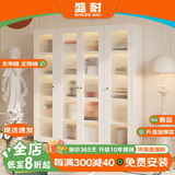 盛耐现代简约风钢制书柜自由组合展示书架客厅多层落地置物柜收纳柜子