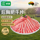 卓宸 澳洲Coles谷饲原切后胸肥牛片 400g 烧烤烤肉牛肉片肥牛源头直发