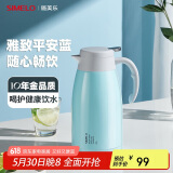SIMELO施美乐保温壶大容量家用办公304不锈钢暖壶热水壶 2.0L平安蓝色