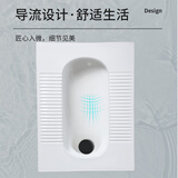蜀道大管道蹲便器水箱套装蹲厕大冲力水箱一体式防臭便盆家用蹲坑便池 单购:（不带弯）前出水蹲便器