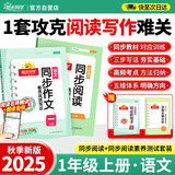 阳光同学 2025秋新版 同步阅读素养+同步作文小达人（全套2册）一年级上册语文人教版 阅读理解写作训练同步练习题册