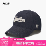 MLB帽子男女仿牛仔棒球帽刺绣大LOGO学院风3ACPQM04N-50NYD-F