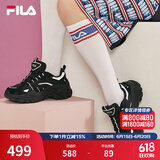 FILA斐乐SOFIA鱼刺鞋女鞋跑步鞋复古老爹鞋女增高鞋休闲鞋 黑-BK 39