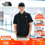 北面（The North Face）【经典款】POLO衫男短袖T恤休闲半袖舒适透气25春夏上新|87UX JK3/黑色 L /175