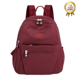 巨森袋鼠双肩包女新年七夕双肩背包时尚旅行小包时尚轻便牛津布百搭女包包 酒红色