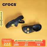 crocs卡骆驰洞洞鞋贝雅男鞋女鞋轻便耐磨一脚蹬拖鞋休闲鞋|10126 黑色-001 45 (290mm)
