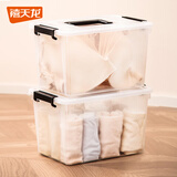 禧天龙塑料收纳箱家用衣物玩具储物箱加厚手提箱储物盒 5.2L透明 单个装