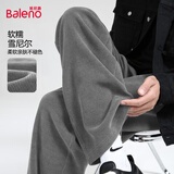 班尼路（Baleno）休闲裤男装秋季重磅运动美式宽松简约肌理感垂感直筒学生阔腿裤子