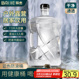 拜杰纯净水桶食品级pc材质定制水桶饮水机桶矿泉水桶装水防滚桶带刻度
