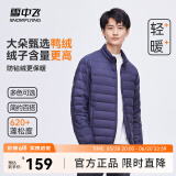雪中飞秋冬新款情侣立领轻薄羽绒服休闲短款鸭绒保暖羽绒服 青靛蓝|5067 XL 180/100A