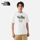 The North Face北面短袖T恤男户外舒适时尚印花短袖88GJ 白色/FN4 XXL