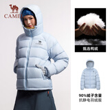 骆驼（CAMEL）户外羽绒服冬季新款女款男款防风保暖外套高蓬防钻绒大朵鸭绒