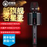屁颠虫名星麦 话筒音响一体麦克风手机全民K歌抖音直播声卡无线蓝牙手持户外车载汽车电视全能名星麦 钢琴黑 官方标配