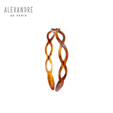 亚历山大（ALEXANDRE DE PARIS）经典系列波浪型发箍百搭头饰送礼礼物 E深褐色