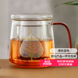 雅集耐热玻璃茶杯茶水分离泡茶杯办公室茶道喝茶杯子一叶菩提杯500ml