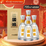 今世缘 淡雅国缘 幽雅醇厚型 白酒 42度 700ml*4瓶 整箱装 父亲节送礼