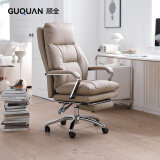 顾全（GUQUAN）电脑椅老板椅160°可躺 舒适办公椅人体工学椅大班椅C570金咖纤