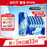 雪花啤酒【100万+人已购】勇闯天涯 500ml*24听 经典实惠大规格 婚宴