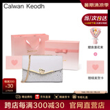 CALWAN KEODH官网包包女包新款单肩小方包斜挎包轻奢ck小众生日礼物送女友老婆 白色【奥斯汀粉礼盒+花束+贺卡】实用走心女生闺蜜