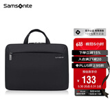 新秀丽手提电脑包14英寸单肩斜跨包 Samsonite苹果笔记本内胆包BP5黑色