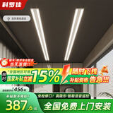 科罗佳隐形晾衣架电动智能晾衣机隐藏嵌入式家用阳台全自动升降晾晒衣杆 白色【遥控照明+离线语音】 全隐形 2.4米 双杆