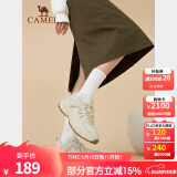 骆驼盘龙女鞋春季新款登山男防滑防水休闲鞋耐磨运动鞋缓震专业徒步鞋 FB22236784，米色，女（密网） 39