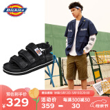 Dickies凉鞋男士轻便凉拖学生防滑沙滩鞋潮流休闲情侣鞋 黑色（男女款） 37