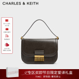 CHARLES&KEITH复古锁扣豆腐包单肩斜挎包包女包生日母亲节礼物CK2-80781400 Dark Moss深苔绿色CK2-80782444 S/M
