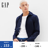 Gap男装2025春季新款纯棉基础款翻领长袖衬衫常规上衣美版422488 海军蓝 422488 XS 美码 S亚洲码175/88A
