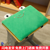 达克鸭学生坐垫凳子椅子垫子记忆棉教室宿舍用软舒适椅垫座垫屁股垫屁垫 青蛙 大号正方形38*35厘米【有搭扣】