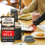 乐扣乐扣（LOCK&LOCK）遇见惬意保温保冷咖啡杯带手柄男女水杯子370ML蓝色LHC4262NVY