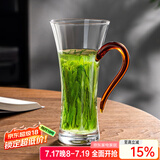忆壶茶（YIHUTEA）太平猴魁专用茶杯玻璃泡茶杯耐热绿茶杯猴魁茶叶专用杯猴魁杯子 【黄把】知春绿茶杯-200ml