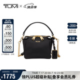 途明（TUMI）Voyageur女士斜挎包牛皮革迷你斜挎链条包黑色0196506DL