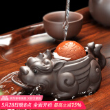 唐丰 紫砂茶宠金蟾茶具茶盘摆件喷水茶宠精品 TF-4097 财源滚滚茶宠 28