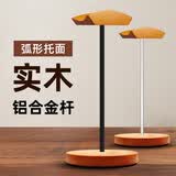 魔音王头戴式耳机支架电脑挂架桌面架托金属挂钩电竞耳麦架子立式高颜值创意免打孔网吧游戏有线飓风2/3 胡桃色【铝合金-黑杆】