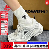 卡帕（Kappa）官方羽翼背靠背银色老爹鞋女春季厚底增高休闲运动鞋 奥运灰 35