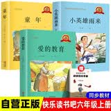 【全3册】快乐读书吧六年级上册 爱的教育+童年+小英雄雨来 赠阅读书册 五升六暑假阅读书籍教材配套阅读书目