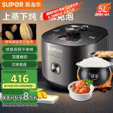 苏泊尔（SUPOR）【国家补贴】全自动智能预约电压力锅5L家用蒸笼上蒸下煮球釜双胆50FC9081Q电饭煲高压锅4-6人