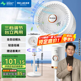 美菱（MeiLing）电风扇/循环扇/家用落地扇/交流定频风扇台立地三用对流落地全自动摇头换气扇MPF-DA2689旋钮款