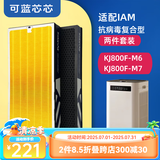 可蓝芯芯适配IAM空气净化器过滤网/HEPA活性炭/替换滤芯 KJ800F-M6/KJ800F-M7