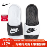 耐克NIKE外穿休闲鞋男一字沙滩鞋VICTORI ONE拖鞋DD0234-100白黑41