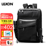 乐上（LEXON）电脑包双肩包15.6/16英寸笔记本商务大容量旅行男士背包书包黑色