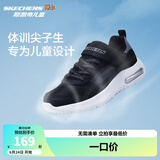 Skechers斯凯奇儿童运动鞋春秋女童魔术贴休闲鞋中大童轻质跑步鞋303601L 403723L黑色/炭灰色/BKCC 38