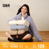 森马（Semir）外套女插肩袖珊瑚绒仿羊羔毛2024冬季立领宽松夹克109724108003