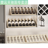 红酒瓶实木斜放架 欧式简约实木家用酒柜红酒架斜放摆件葡萄酒瓶架子展示架酒托架 5瓶装 长47cm 原木没有油漆