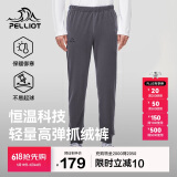 伯希和（Pelliot）户外抓绒裤男女春季摇粒绒保暖休闲卫裤长裤114311237深灰L