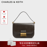 CHARLES&KEITH复古锁扣豆腐包单肩斜挎包包女包生日520礼物CK2-80781400 Dark Moss深苔绿色CK2-80782444 S/M